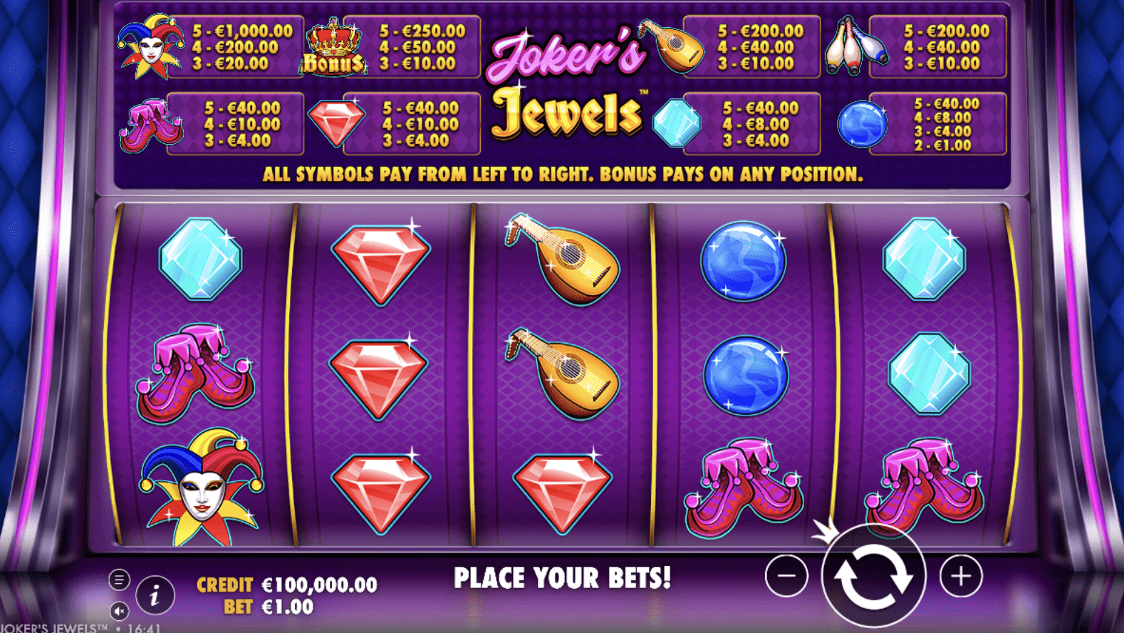 Spill i demomodus på Casino Unibet